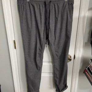 pacsun joggers pin stripe gray